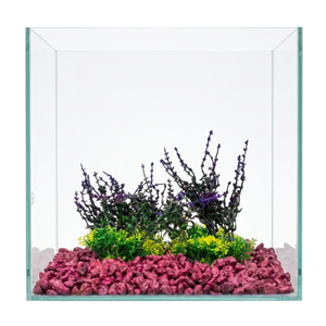 Hazır Dekorlu Mini Akvaryum 30x30x30