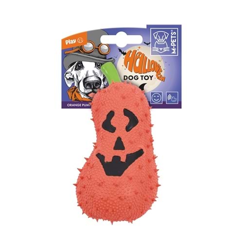 M-Pets Halloween Orange Bat Pumpkin Köpek Oyuncağı 7x14cm