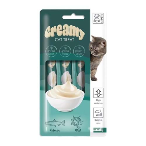 M-Pets Somon & Balıklı Biftekli Kedi Ödülü 4x15 gr