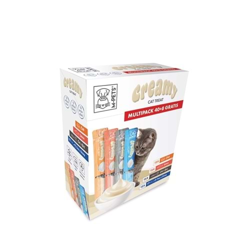 M-Pets 4 Lezzet Karışık Kedi Kreması 40+8