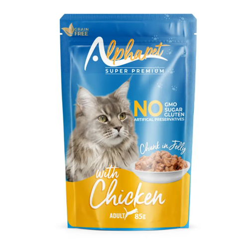 Alpha Pet Tavuklu Jöleli Yetişkin Kedi Pouch 85 Gr 24'lü