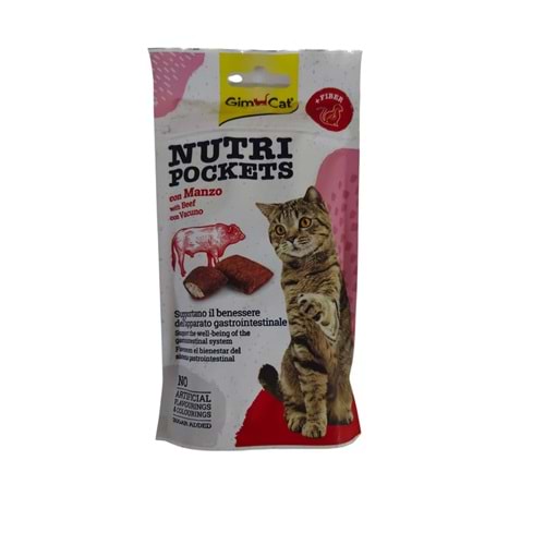 GİMCAT NUTRİPOCKETS BİFTEK&MALT 60 Gr