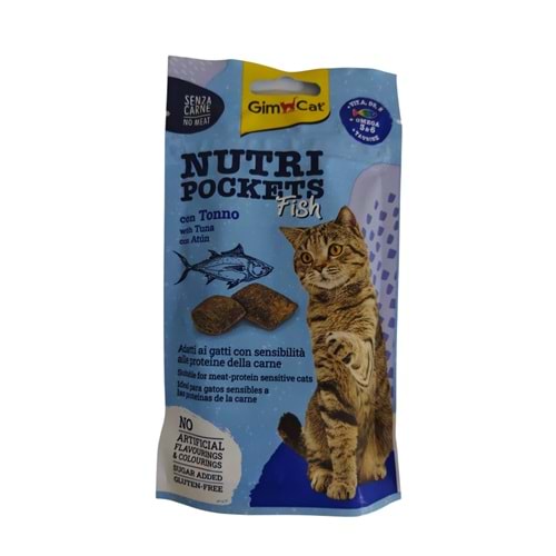GİMCAT NUTRİPOCKETS FİSH WIHT TUNA 60 GR