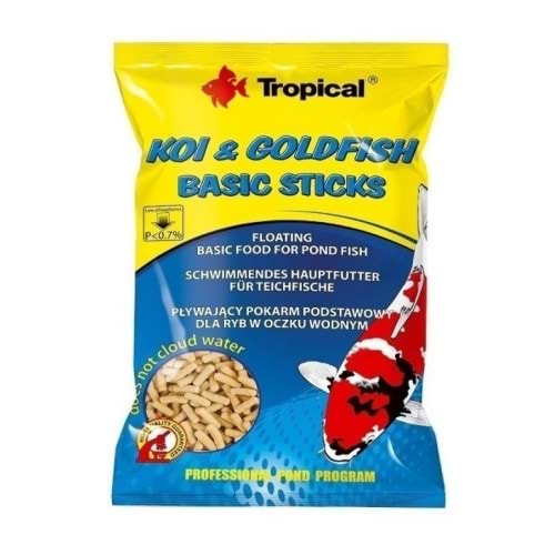 Tropical Koi & Goldfish Basic Sticks Folyo 1 Lt/90 Gr