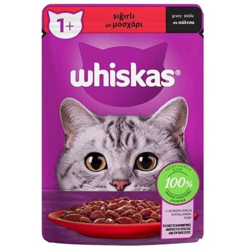 Whiskas Biftekli Pouch Yaş Mama 85 Gr x 28 Adet