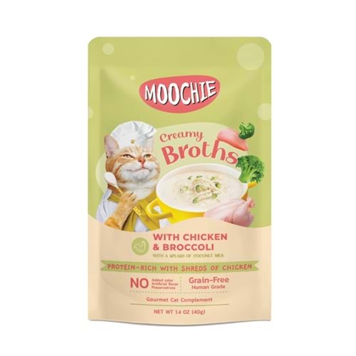 Moochie Çorba Kedi Ödülü Tavuk-Brokoli 40 Gr x 16 Adet Moochie Çorba Kedi Ödülü Tavuk-Brokoli 40 Gr x 16 Adet