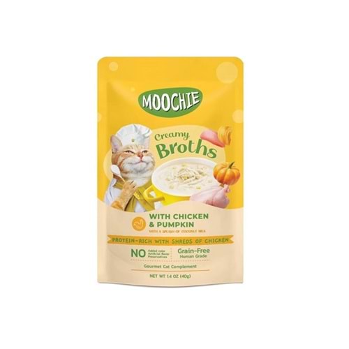 Moochie Çorba Kedi Ödülü Tavuklu & Balkabağı 40 Gr 16LI