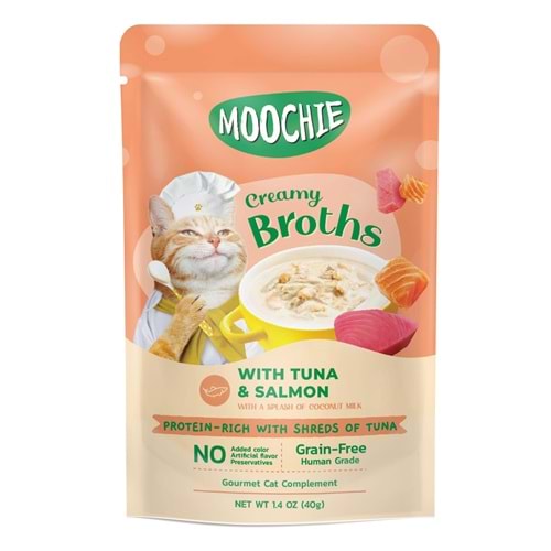 Moochie Çorba Kedi Ödülü Ton Balıklı & Somonlu 40 gr 16LI