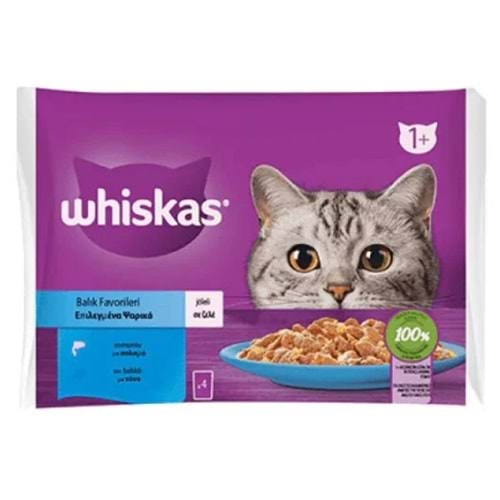 Whiskas Balıklı Jöleli Pouch 4x85 Gr