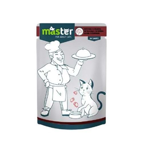 Master Etli Pouch Yaş Kedi Maması 80 gr x 24