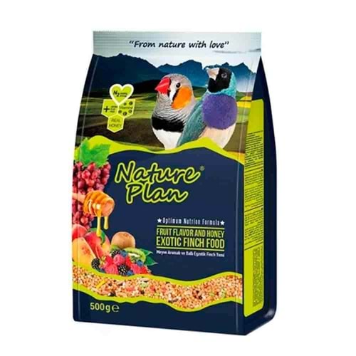 Nature Plan Meyve Aromalı Ballı Finch Yemi 500 Gr 18li