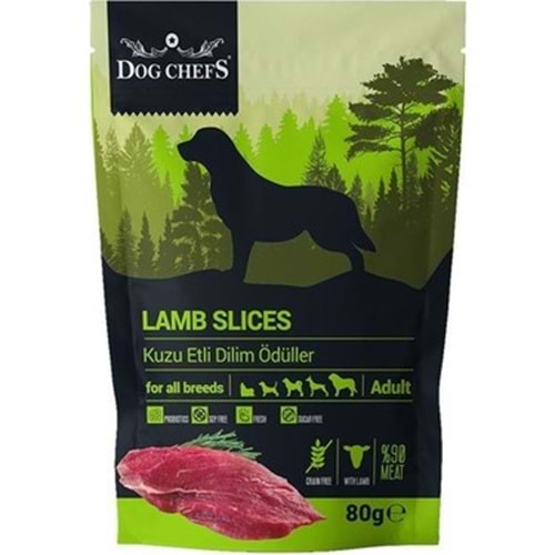 Dog Chefs Kuzu Etli Dilimli Köpek Ödülü 80 Gr
