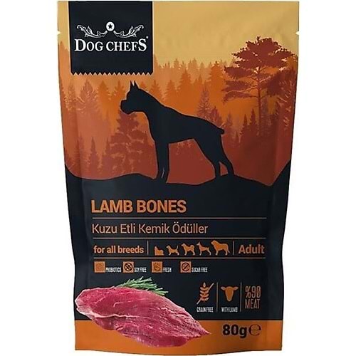 Dog Chefs Kuzulu Kemik Lamb Bones Köpek Ödülü 80 Gr
