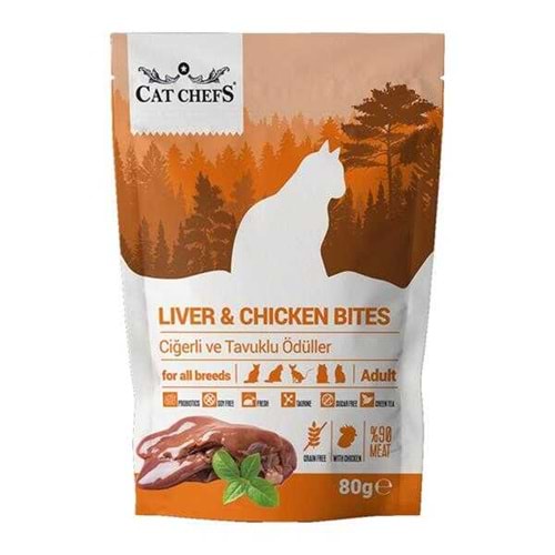 Cat Chefs Ciğerli Chicken Liver Kedi Ödülü 80 Gr