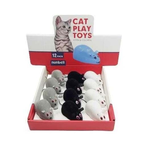 Nunbell Kedi Oyun. Kurmalı Fare 12li