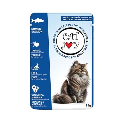 Cat Joy Somonlu Yetişkin Kedi Konservesi 85grx24