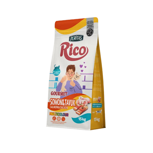 Rico Somonlu ve Tavuklu Gurme Yetişkin Kedi Maması 15 Kg