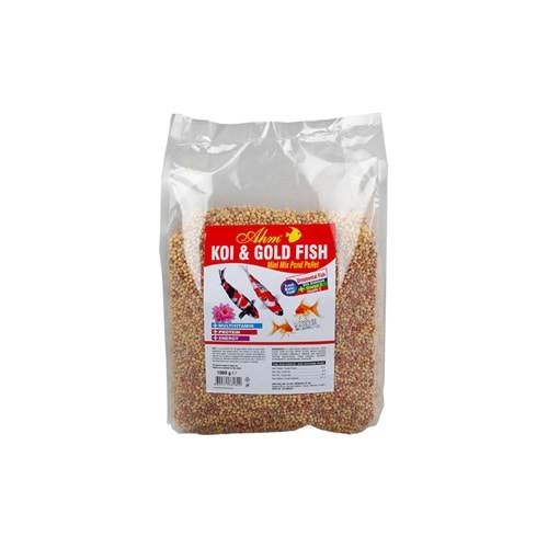Ahm Koi Gold Fish Mini Mix Pond Pellet 1Kg