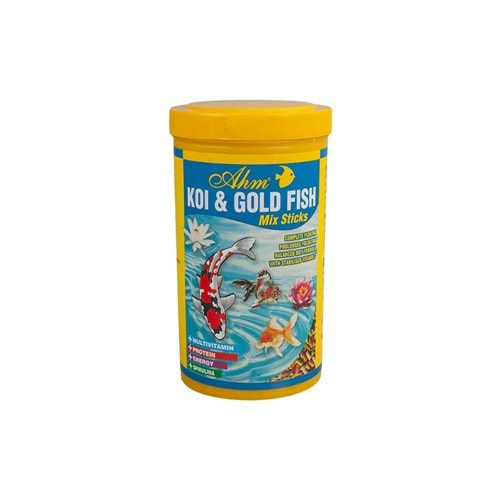 Ahm Koi Gold Fish Mix Pond Sticks 1000 Ml