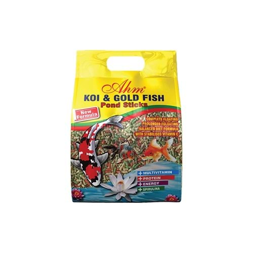 Ahm Koi Gold Fish Mix Pond Sticks 1Kg