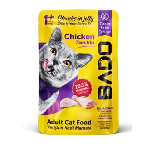 Bado Tavuklu Yetişkin Kedi Pouch 85 Gr x 24 Adet