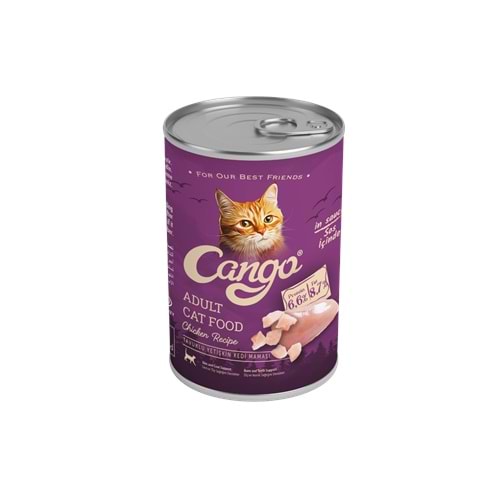 Cango Yetişkin Yaş Kedi Maması Tavuklu 415 Gr x 12 Adet