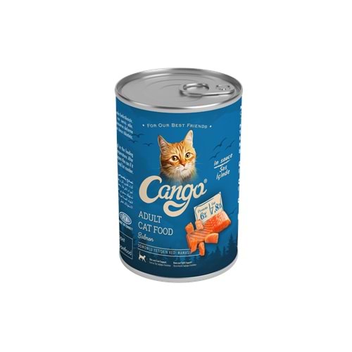 Cango Yetişkin Yaş Kedi Maması Somonlu 415 Gr x 12 Adet