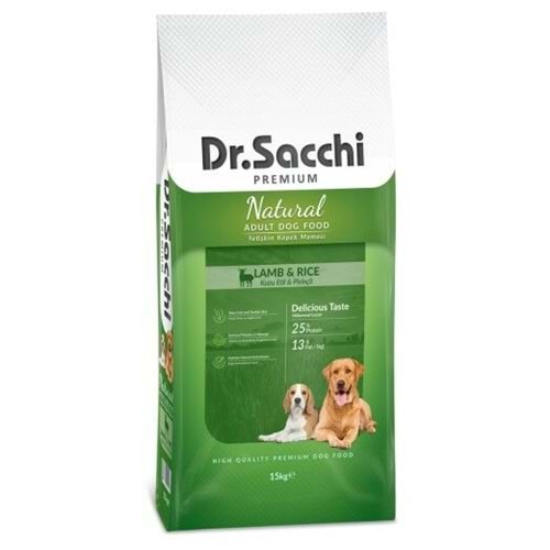 Dr Sacchi Kuzu Etli & Pirinçli Köpek Maması 15 Kg