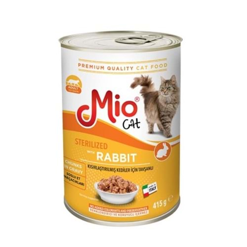 Mio Tavşanlı Sterilised Kedi Konservesi 24lü