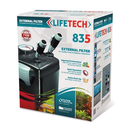 Life Tech 835 Filtre Siyah Kova İçi Dolu 1000 L/H