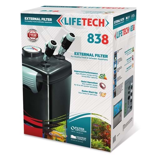 Life Tech 838 Filtre Siyah Kova İçi Dolu 1200 L/H
