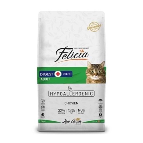 Felicia Az Tahıllı 12 Kg Yetişkin Tavuklu HypoAllergenic Kedi Maması