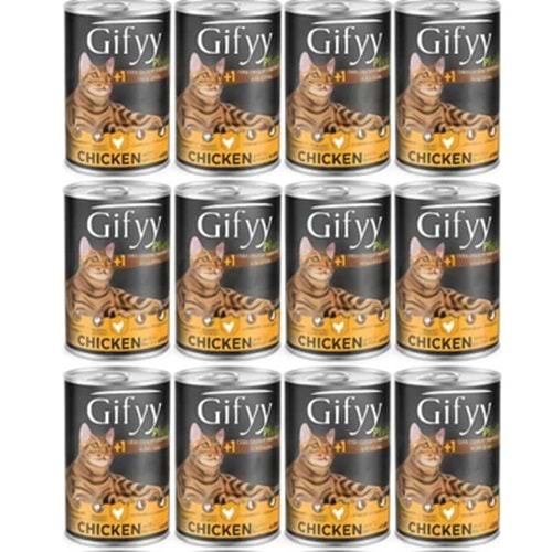 Gifyy Tavuklu Kedi Konservesi 400 Gr x 12li