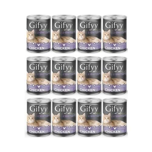 Gifyy Tavuklu Yavru Kedi Konservesi 400 Gr x 12li