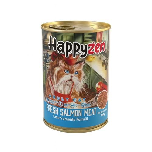 Happyzen Somonlu Kedi Konservesi 400 Gr x 20 Adet