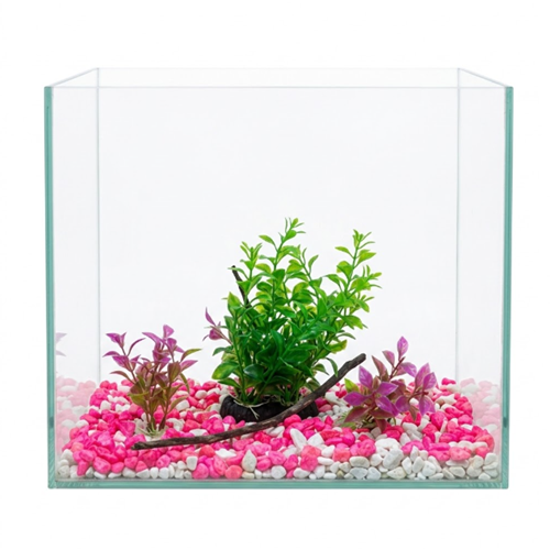 Hazır Dekorlu Mini Akvaryum 30x35x30