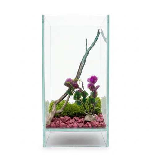 Hazır Dekorlu Mini Akvaryum 15x30x15