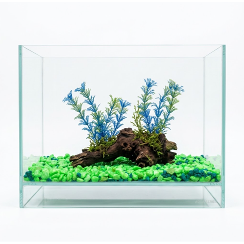 Hazır Dekorlu Mini Akvaryum 35x25x20