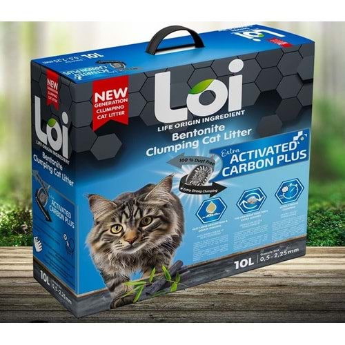 Loi Extra Aktif Karbonlu Plus Kedi Kumu 10 Lt.