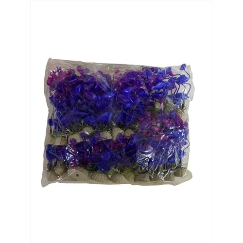 24 LÜ PLASTİK BİTKİ TEK RENK 13 CM