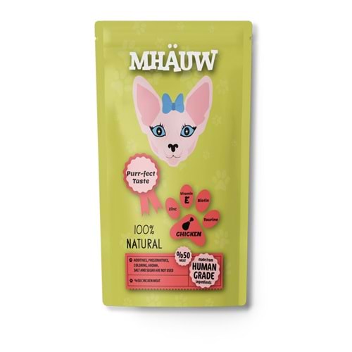 Mhauw Tavuklu Kedi Pouch 80 Gr x 30 Adet