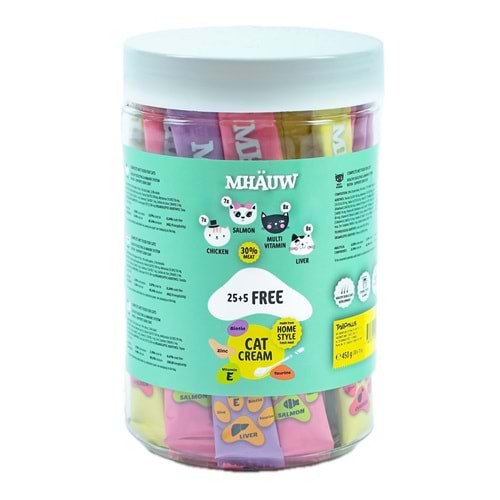 Mhauw Krema Mixed-All 15 Gr x 30 (Kavanoz)