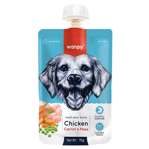 Wanpy Taze Tavuklu&Havuçlu Köpek Et Ezmesi 90 Gr 10 Adet