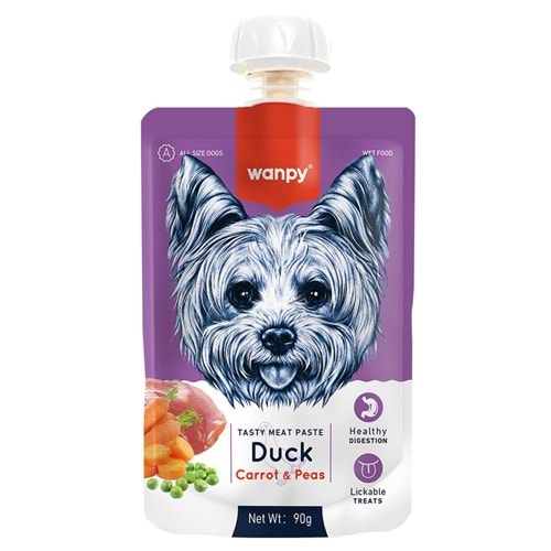 Wanpy Taze Ördekli&Havuçlu Köpek Et Ezmesi 90 Gr 10 Adet