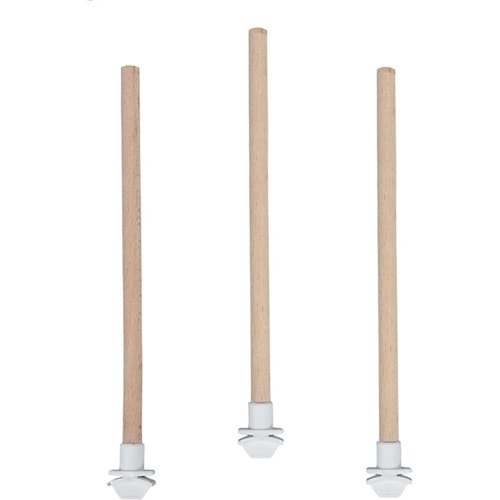 Plastik Uçlu Tahta Tünek 25 cm 25li