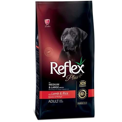 Reflex Plus Kuzulu Orta ve Büyük Irk Yetişkin Köpek Maması 3 Kg