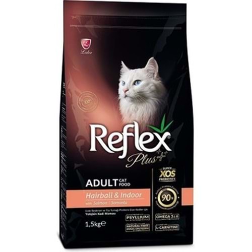 Reflex Plus Somonlu Hairball 1.5 Kg Yetişkin Kuru Kedi Maması