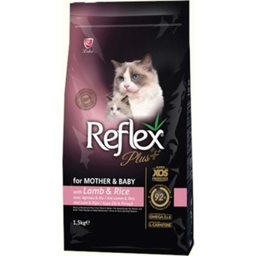 Reflex Plus Mother & Babycat Kuzu Etli Ve Pirinçli Yavru Kedi Maması 1,5 kg