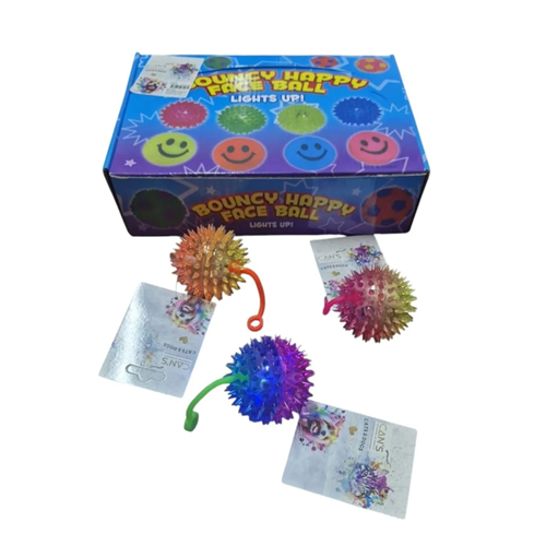 Öten Işıklı Parmak Aparatlı Dikenli Top Oyuncak 5 cm 12li (TJWJ292)