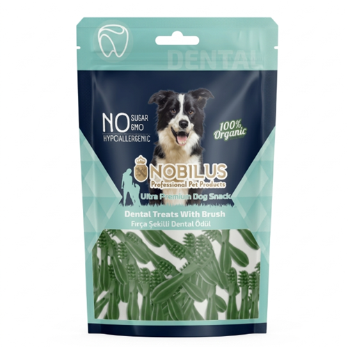 Nobilus Fırça Şekilli Dental Köpek Ödülü 80 Gr